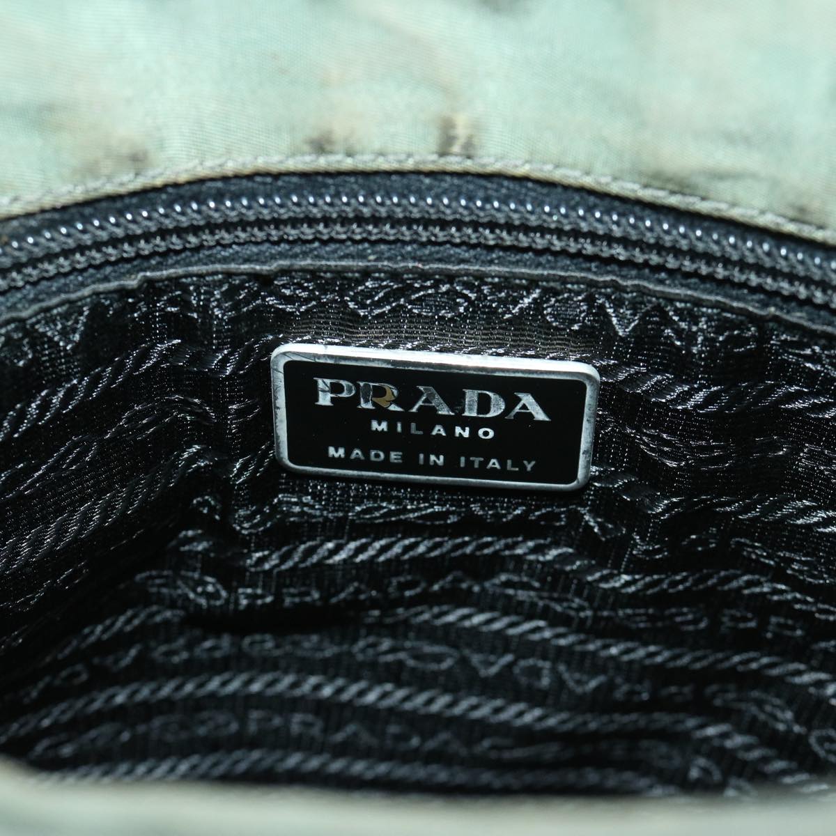 PRADA Tote Bag Nylon Green Auth 66712