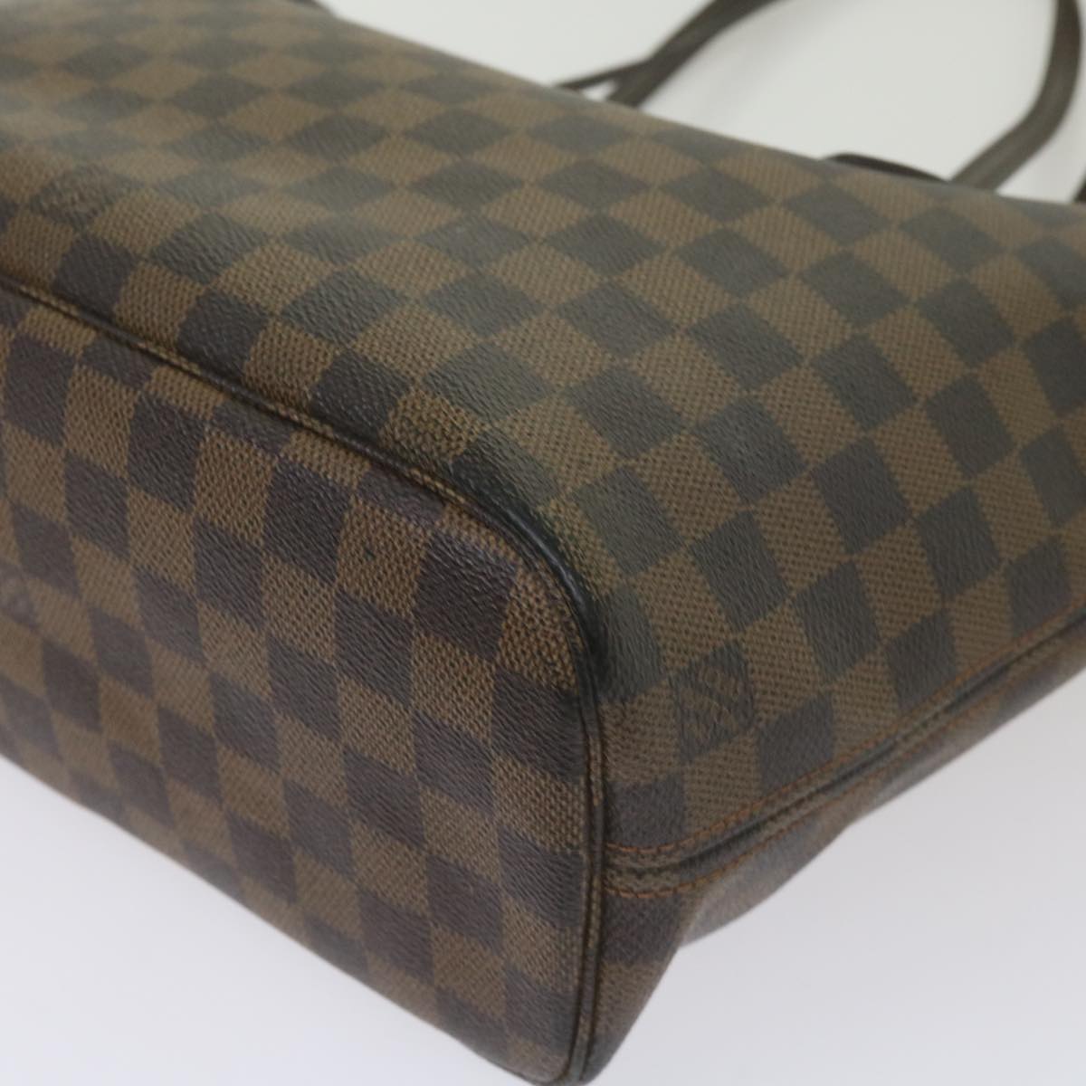 LOUIS VUITTON Damier Ebene Neverfull PM Tote Bag N51109 LV Auth 66728