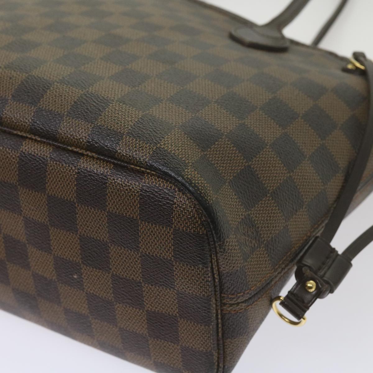 LOUIS VUITTON Damier Ebene Neverfull PM Tote Bag N51109 LV Auth 66728