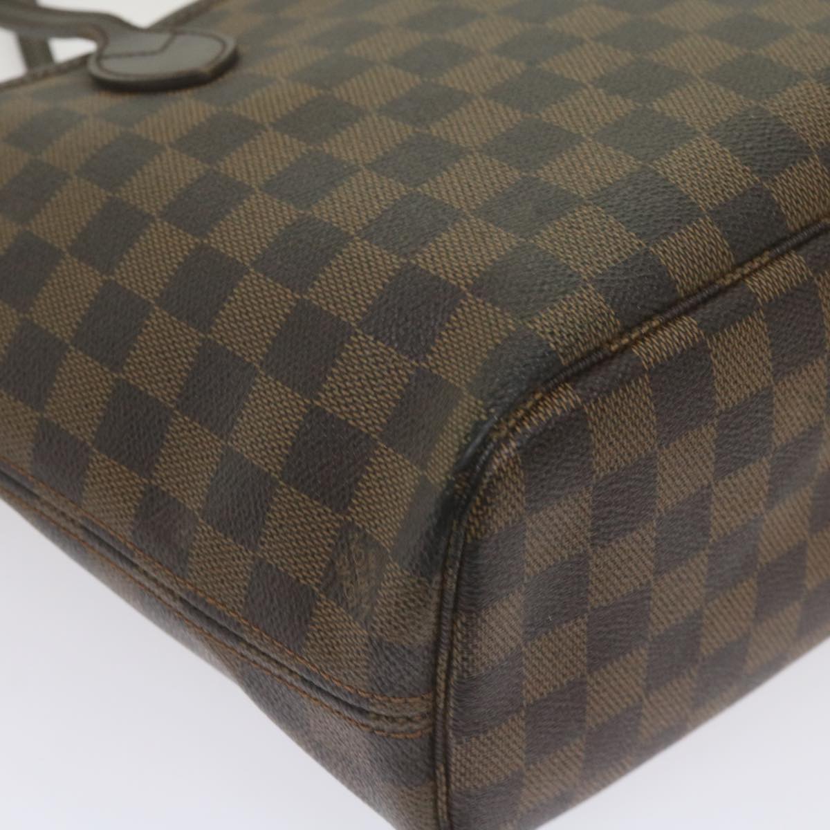 LOUIS VUITTON Damier Ebene Neverfull PM Tote Bag N51109 LV Auth 66728