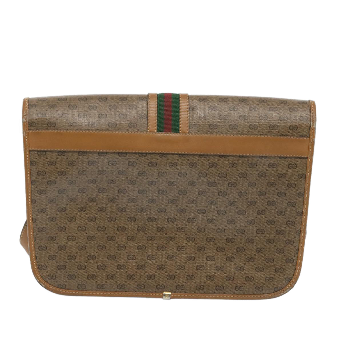 GUCCI Micro GG Supreme Web Sherry Line Shoulder Bag Beige 001 113 Auth 66762