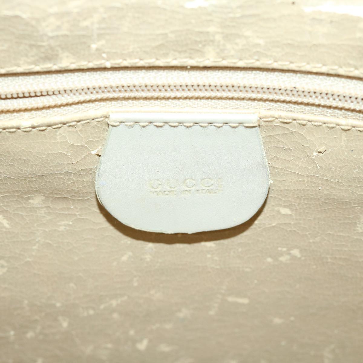 GUCCI Bamboo Shoulder Bag Suede Cream 001 2113 1638 Auth 66800