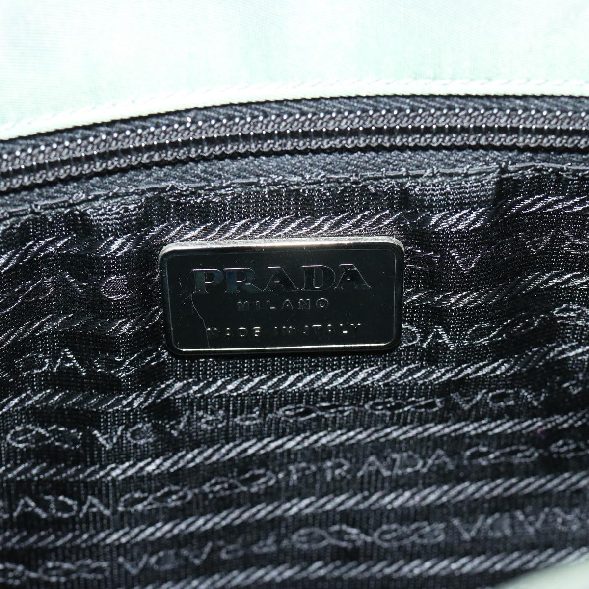 PRADA Tote Bag Nylon Gray Auth 66802