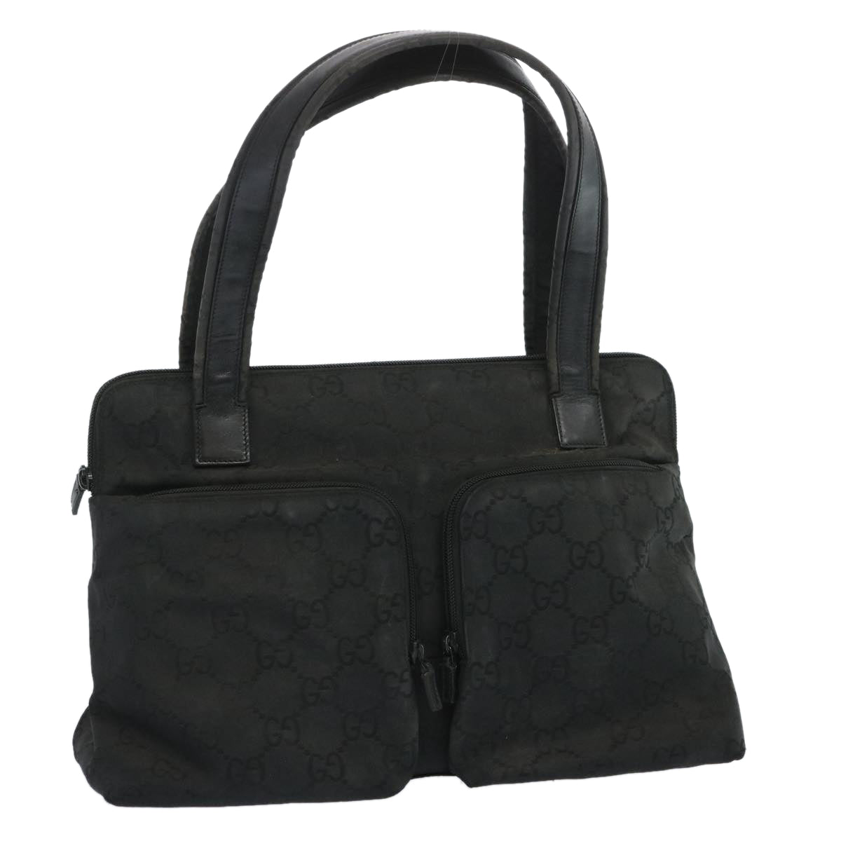 GUCCI GG Canvas Tote Bag Black Auth 66818