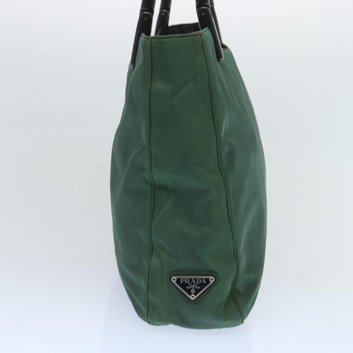 PRADA Tote Bag Nylon Green Auth 66829