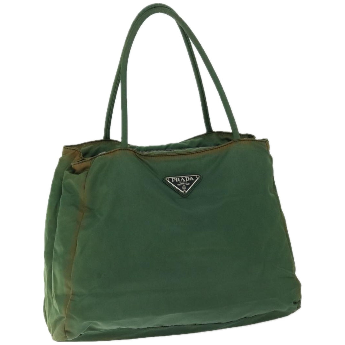 PRADA Tote Bag Nylon Green Auth 66830