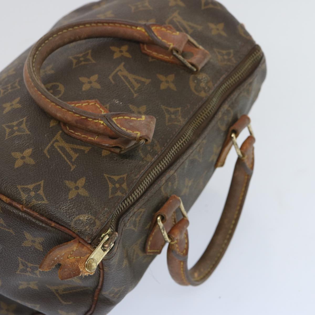 LOUIS VUITTON Monogram Speedy 25 Hand Bag M41528 LV Auth 66839