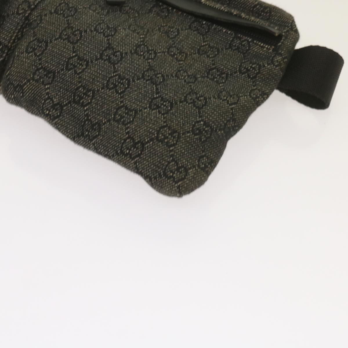 GUCCI GG Canvas Waist bag Black 28566 Auth 66840