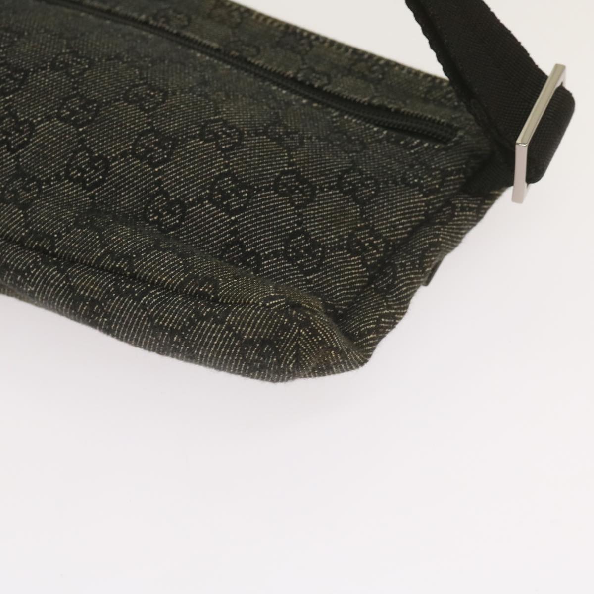 GUCCI GG Canvas Waist bag Black 28566 Auth 66840