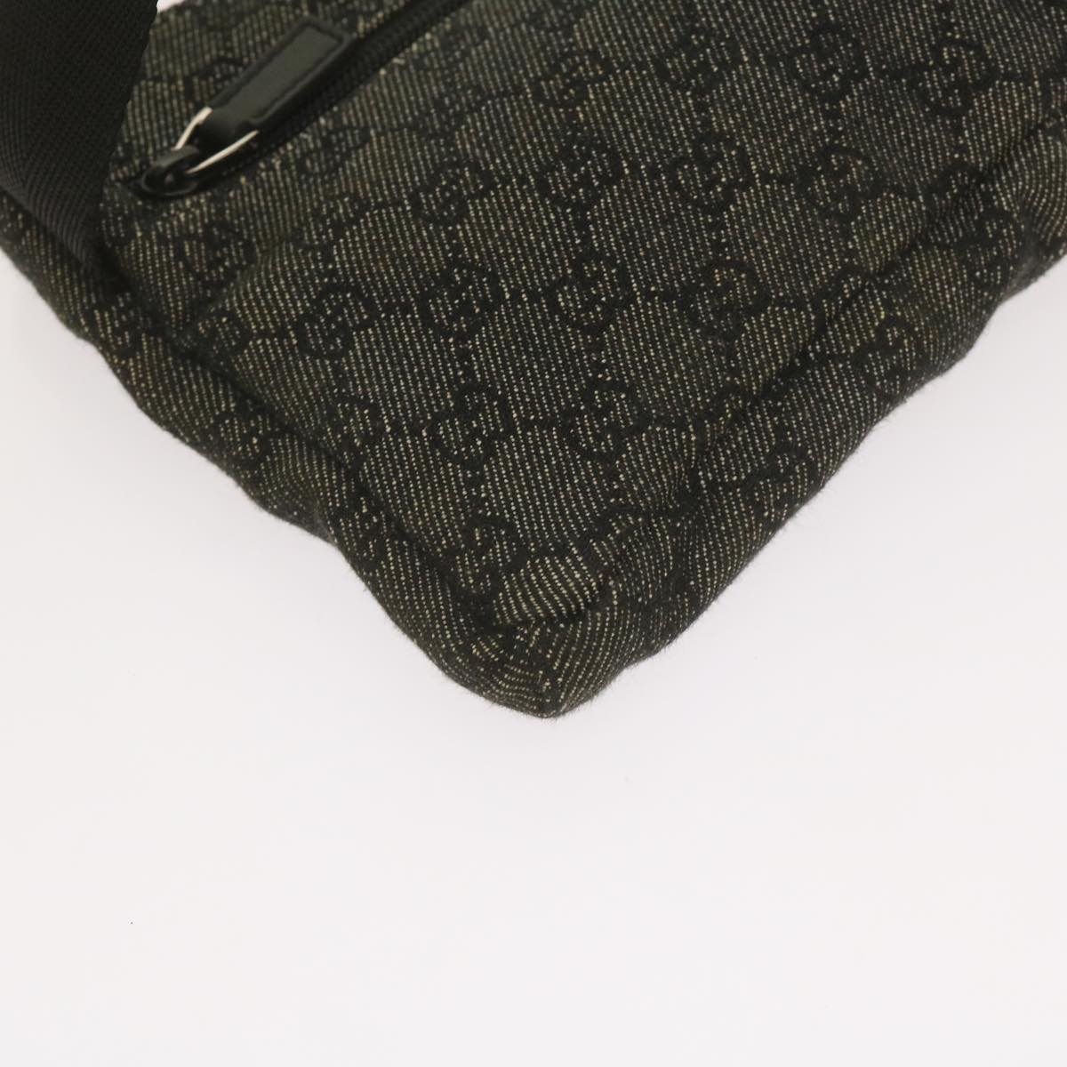 GUCCI GG Canvas Waist bag Black 28566 Auth 66840