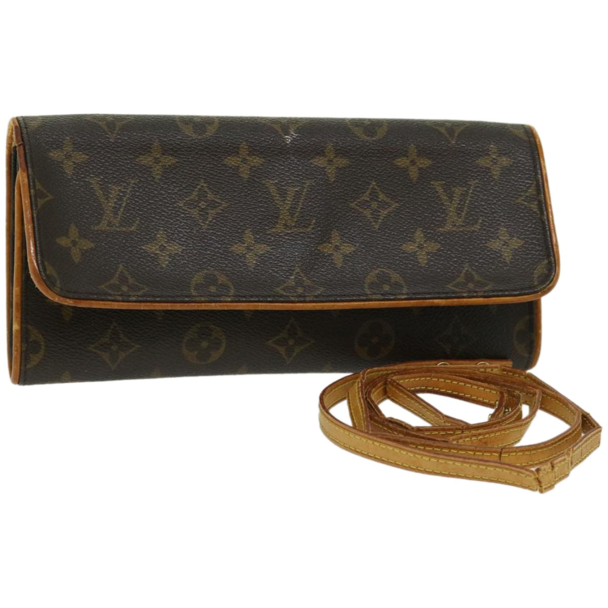 LOUIS VUITTON Monogram Pochette Twin GM Shoulder Bag M51852 LV Auth 66854