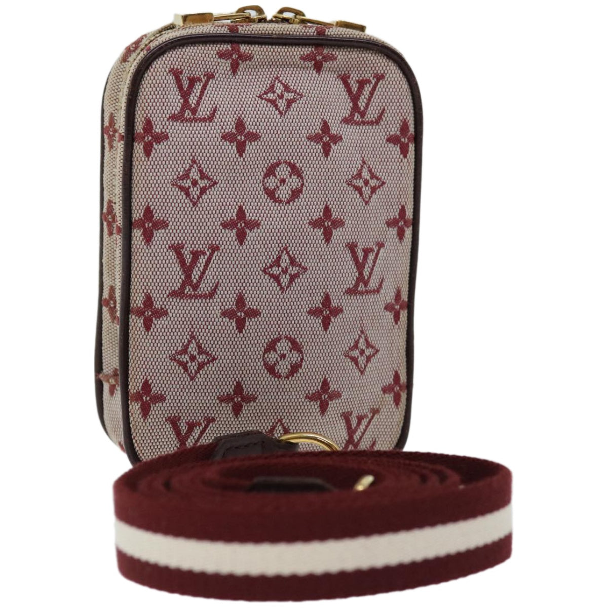 LOUIS VUITTON Monogram Mini Usu Digital Pouch Red M60001 LV Auth 66858