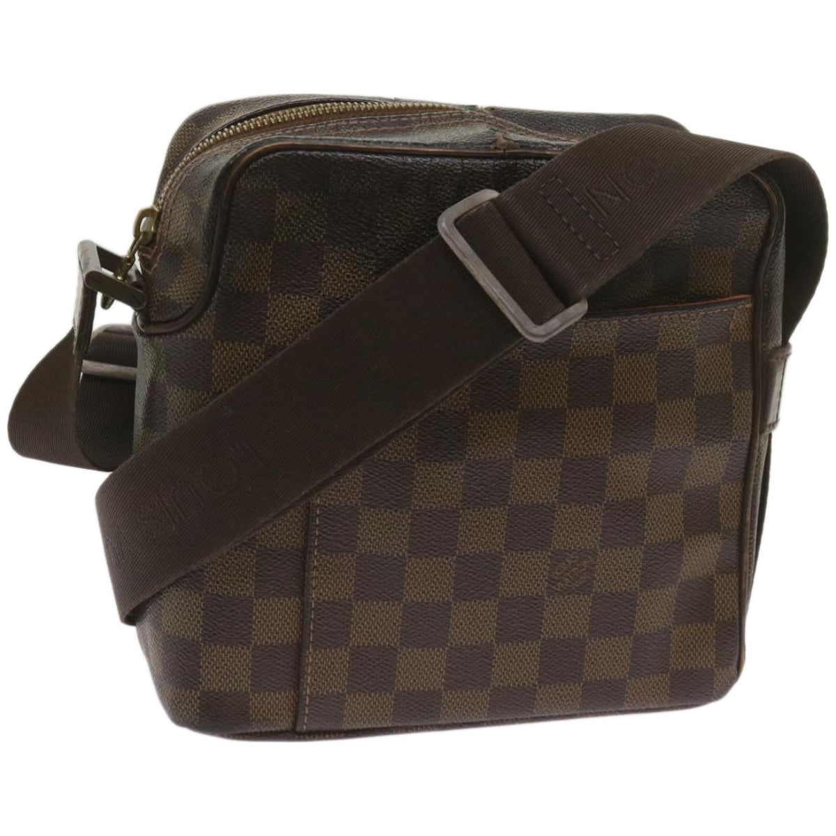 LOUIS VUITTON Damier Ebene Olaf PM Shoulder Bag N41442 LV Auth 66866