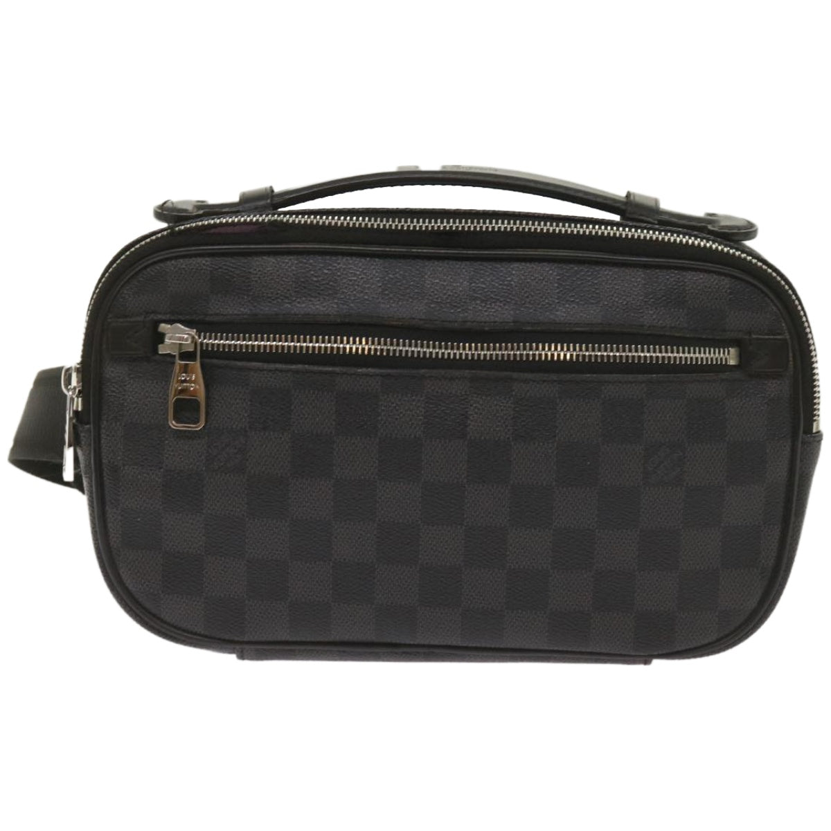 LOUIS VUITTON Damier Graphite Ambreil Shoulder Bag N41289 LV Auth 66872