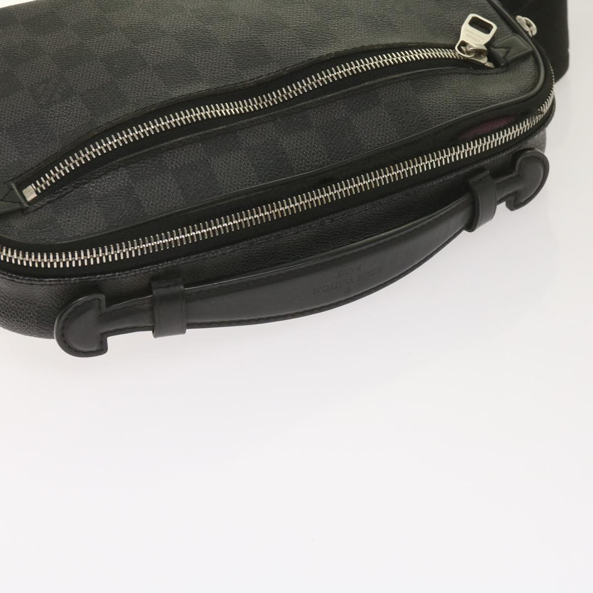 LOUIS VUITTON Damier Graphite Ambreil Shoulder Bag N41289 LV Auth 66872