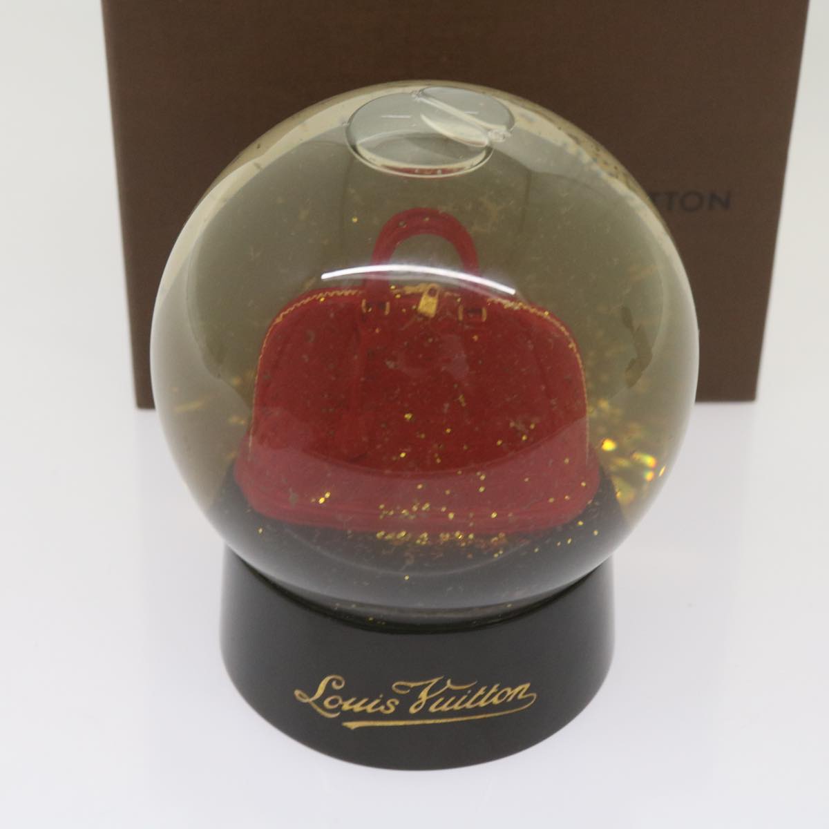 LOUIS VUITTON Snow Globe Alma VIP Limited Clear Red LV Auth 66884