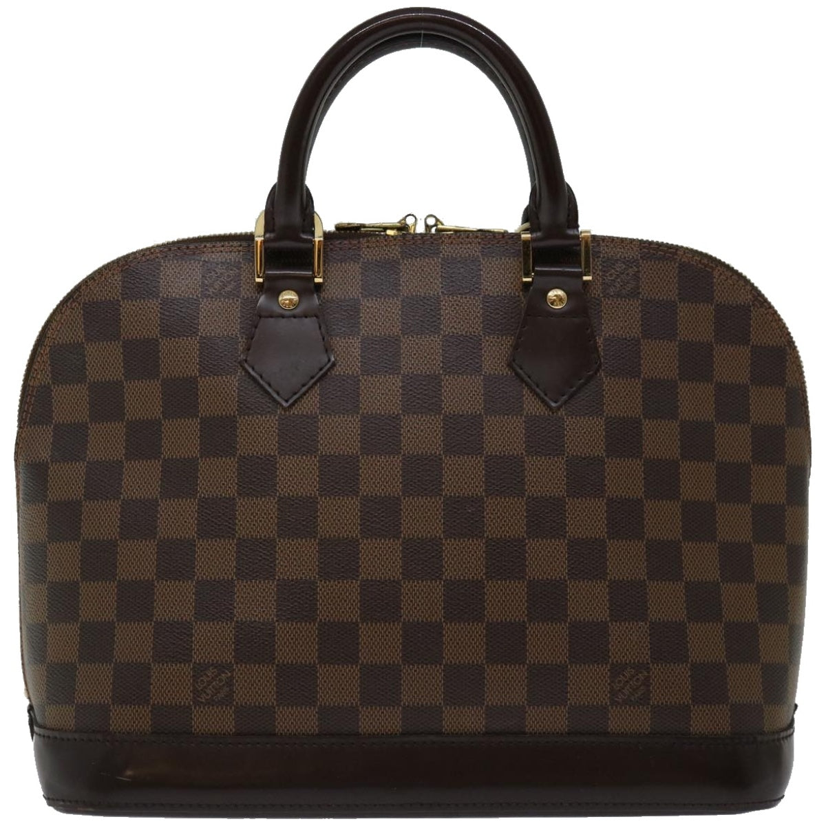 LOUIS VUITTON Damier Ebene Alma Hand Bag N51131 LV Auth 66898