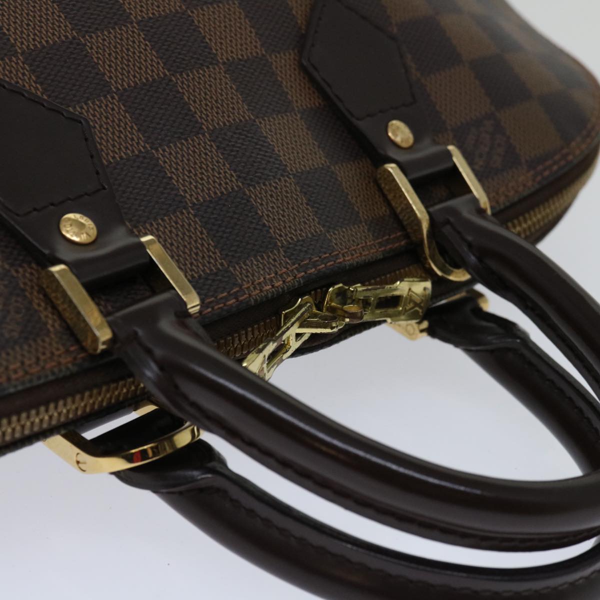 LOUIS VUITTON Damier Ebene Alma Hand Bag N51131 LV Auth 66898