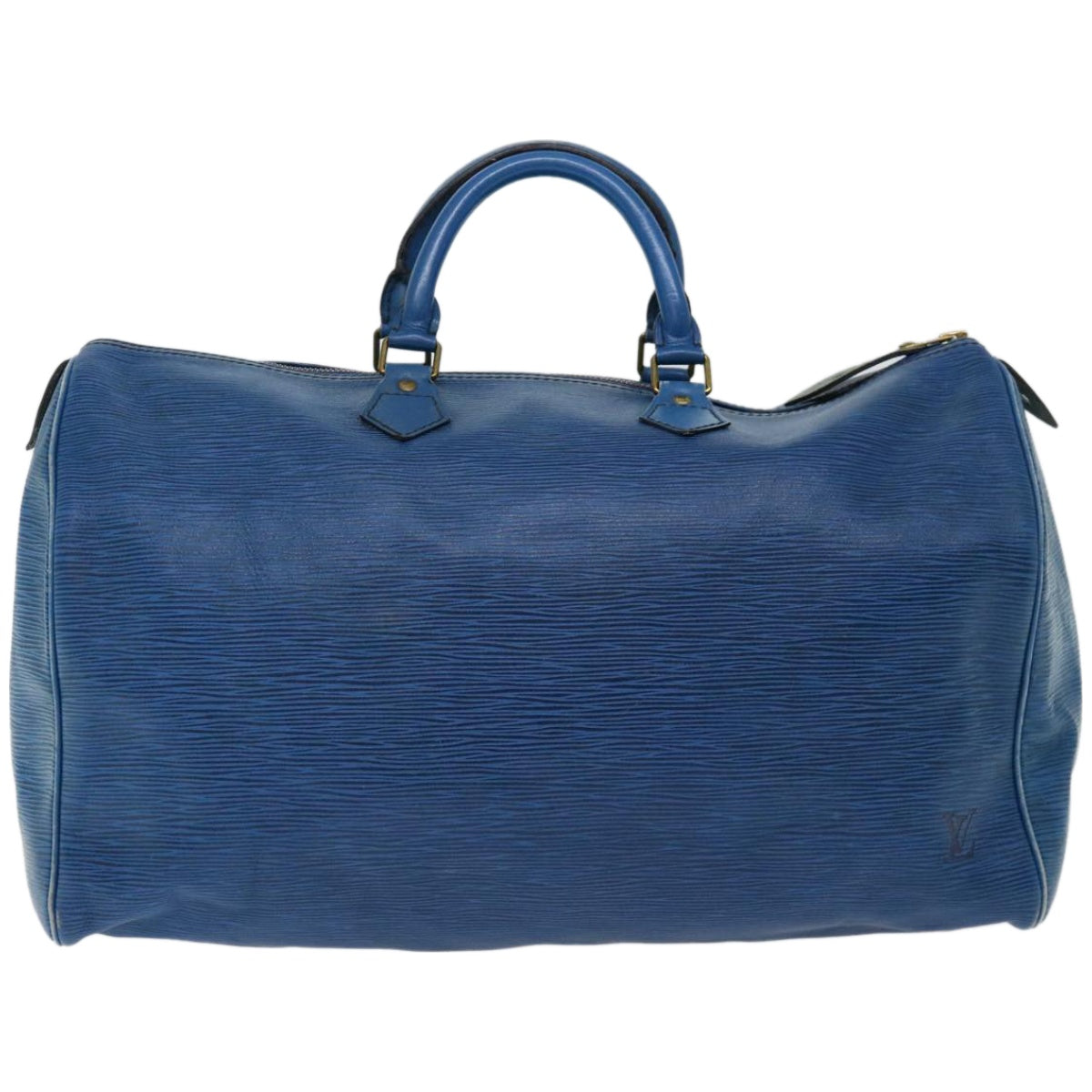 LOUIS VUITTON Epi Speedy 40 Hand Bag Toledo Blue M42985 LV Auth 66909