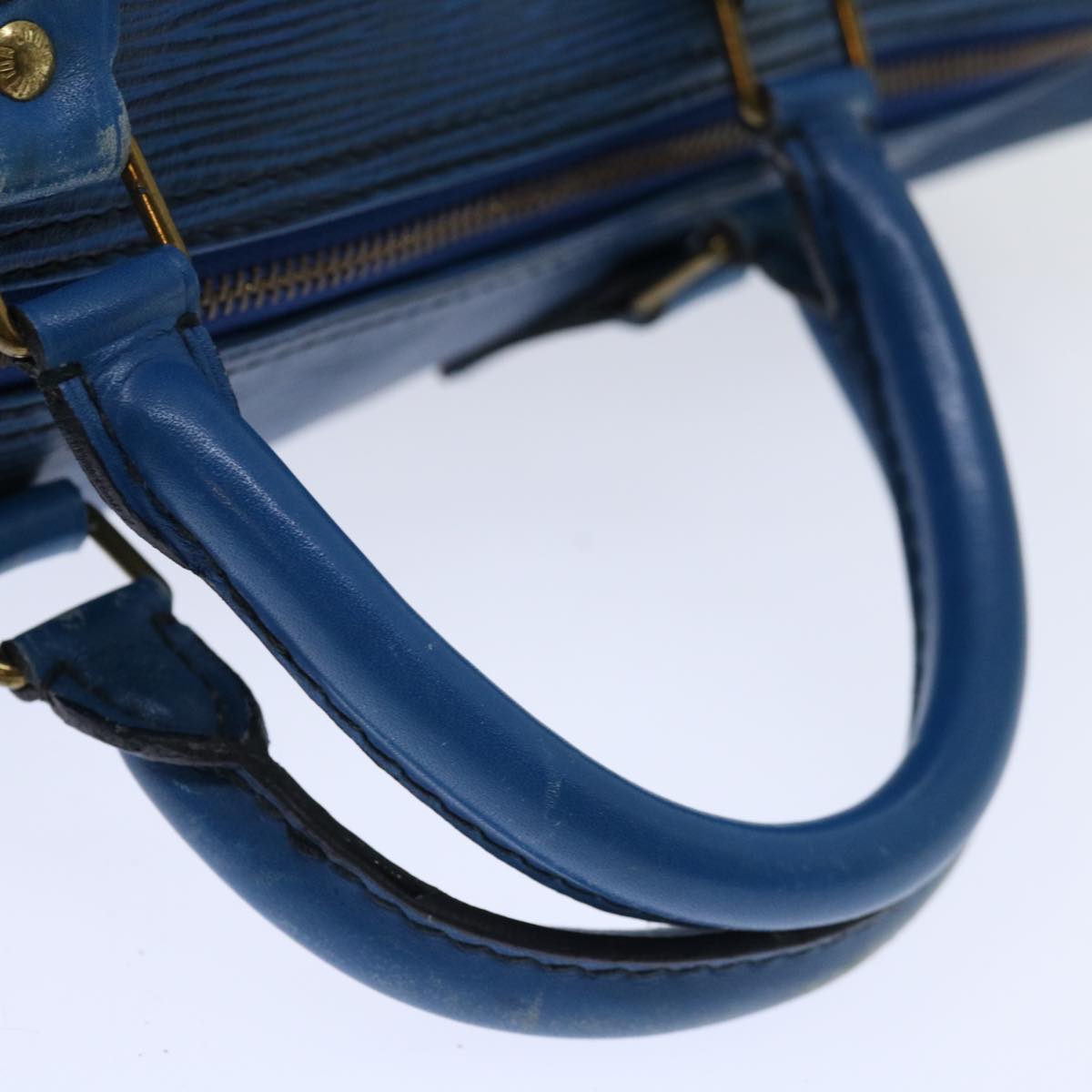 LOUIS VUITTON Epi Speedy 40 Hand Bag Toledo Blue M42985 LV Auth 66909