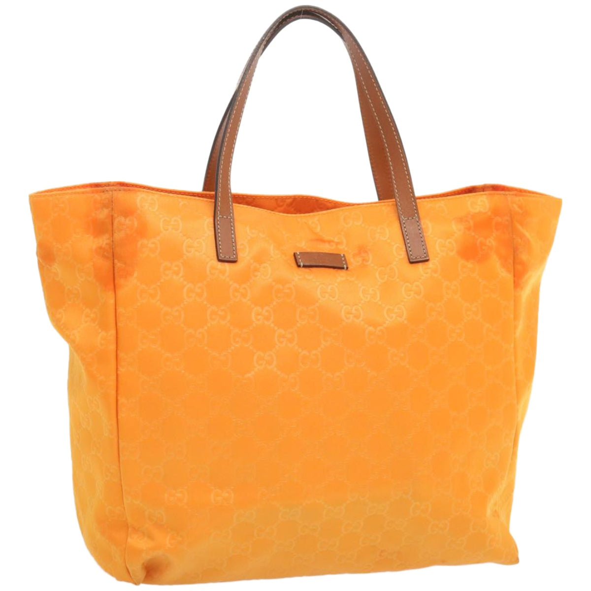 GUCCI GG Canvas Tote Bag Orange 282439 Auth 66935