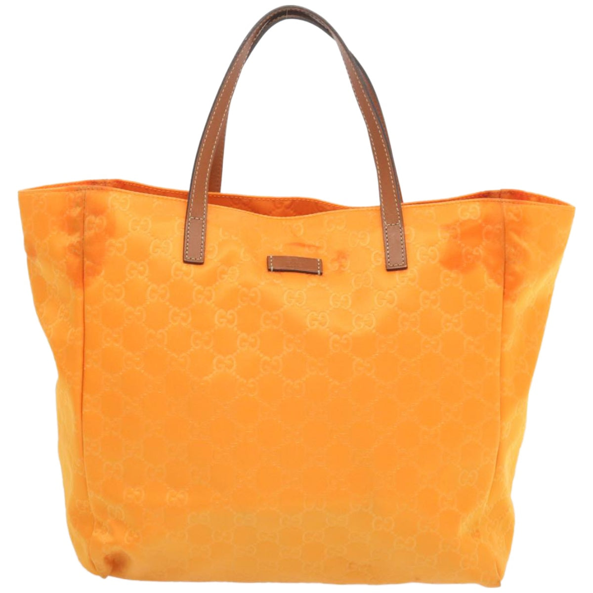 GUCCI GG Canvas Tote Bag Orange 282439 Auth 66935