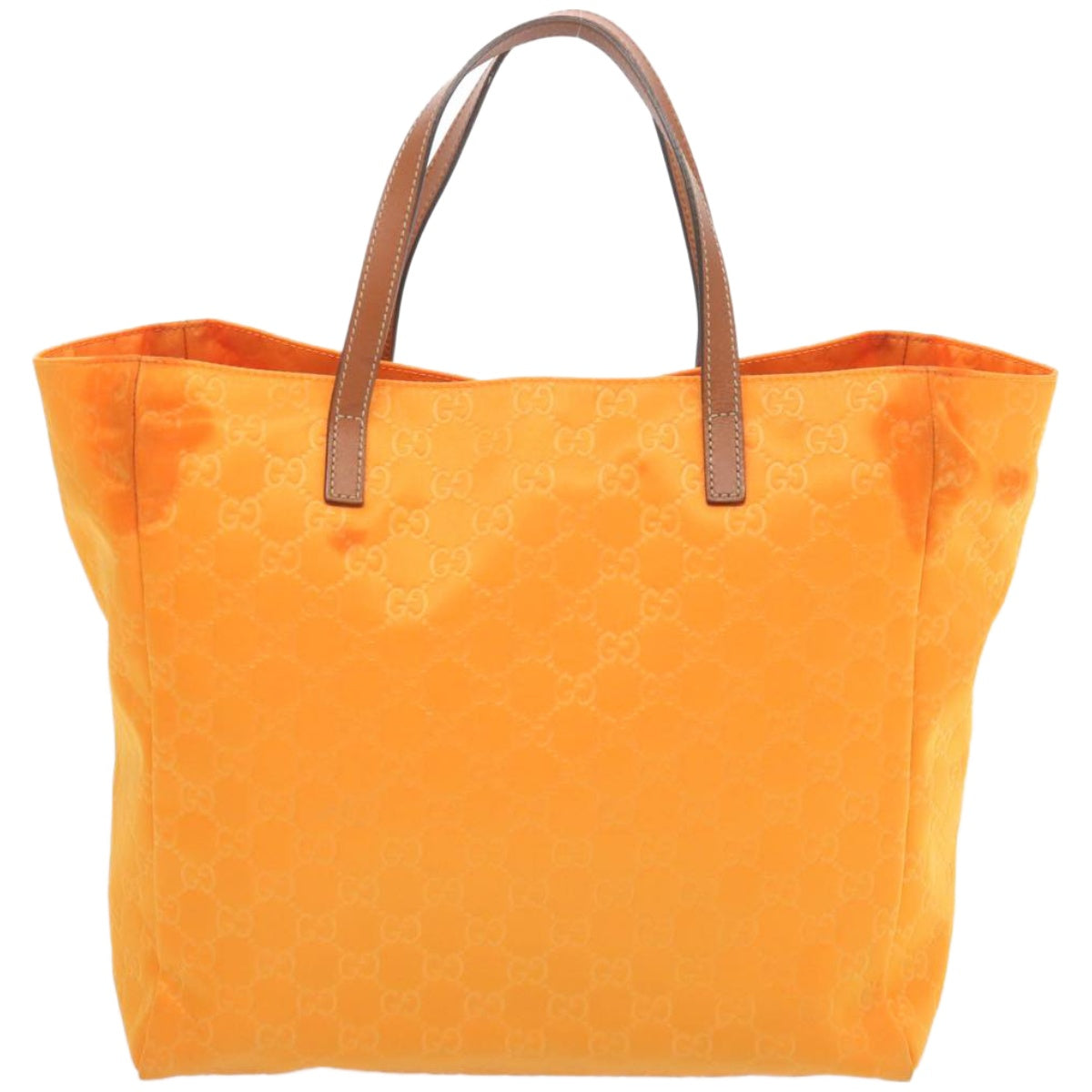 GUCCI GG Canvas Tote Bag Orange 282439 Auth 66935