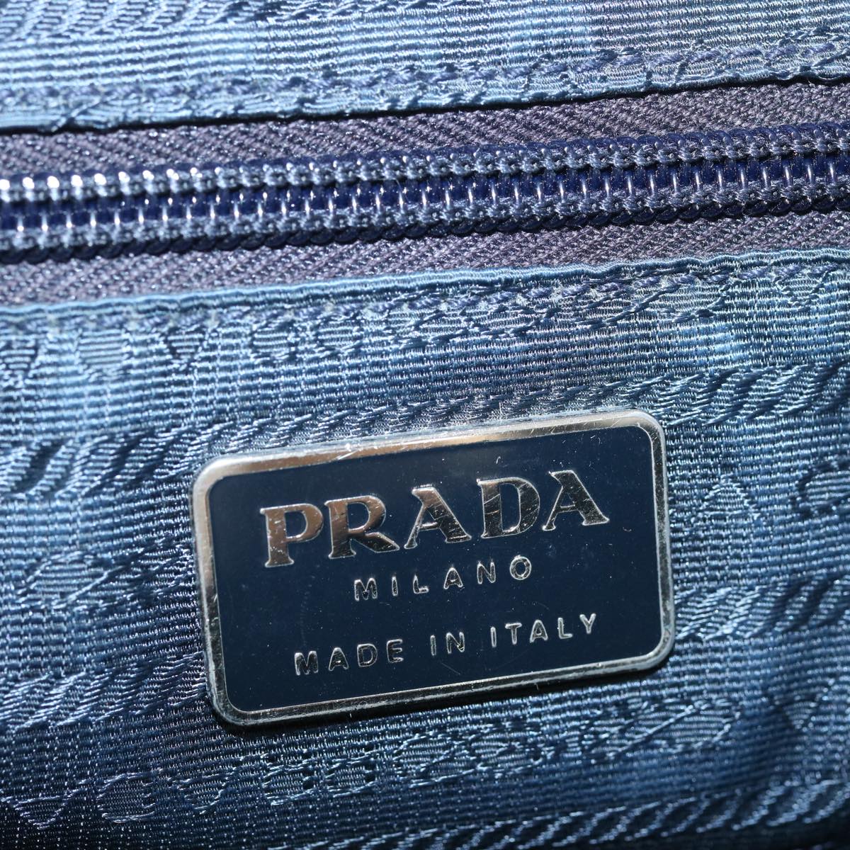 PRADA Hand Bag Nylon Navy Auth 66938