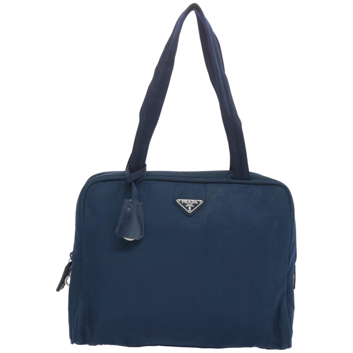 PRADA Hand Bag Nylon Navy Auth 66938