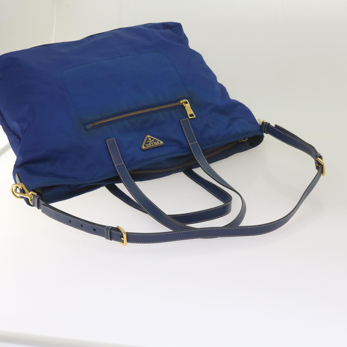 PRADA Tote Bag Nylon 2way Blue Auth 66940