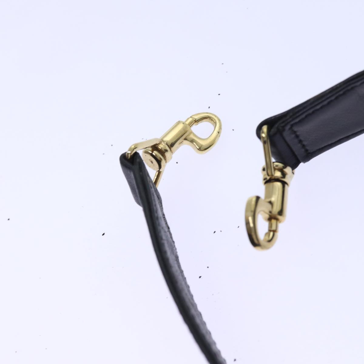 GUCCI Bamboo Shoulder Bag Leather 2way Black Auth 66948