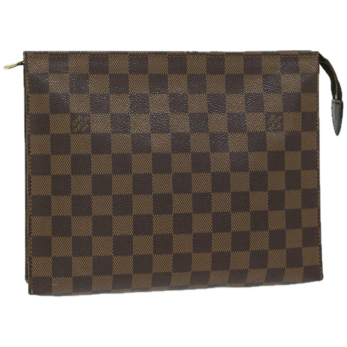 LOUIS VUITTON Damier Ebene Poche Toilette 26 Pouch N47543 LV Auth 66979