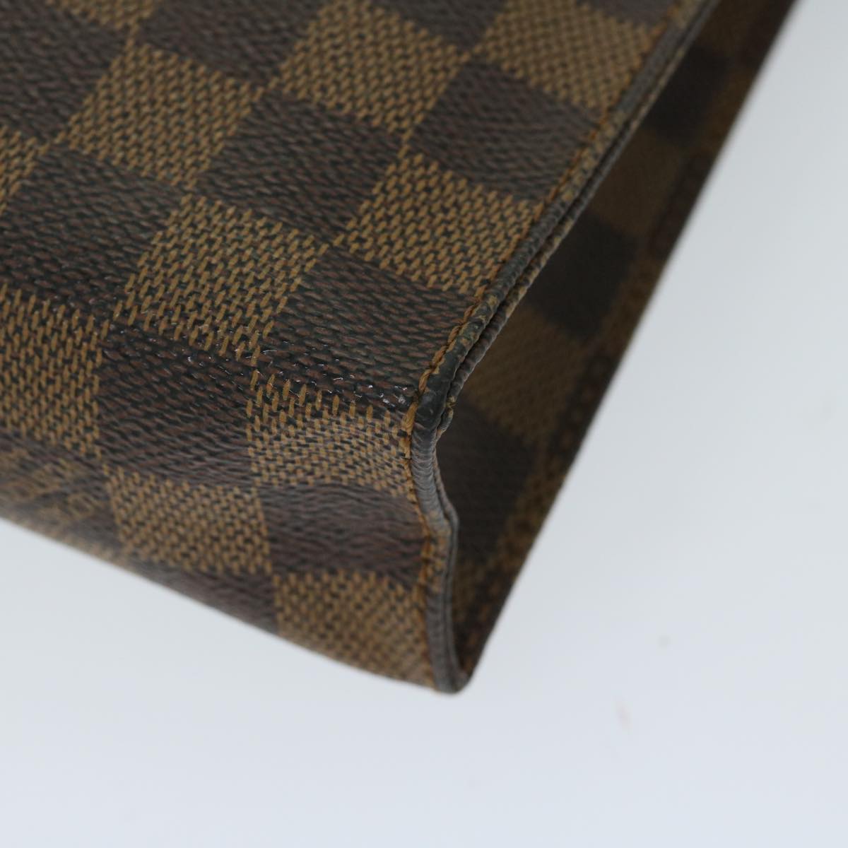 LOUIS VUITTON Damier Ebene Poche Toilette 26 Pouch N47543 LV Auth 66979