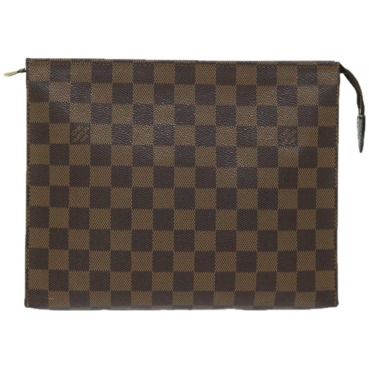 LOUIS VUITTON Damier Ebene Poche Toilette 26 Pouch N47543 LV Auth 66979