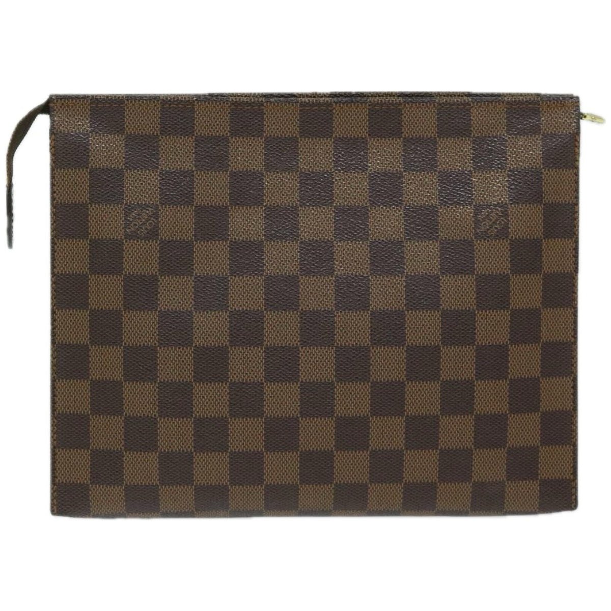 LOUIS VUITTON Damier Ebene Poche Toilette 26 Pouch N47543 LV Auth 66979