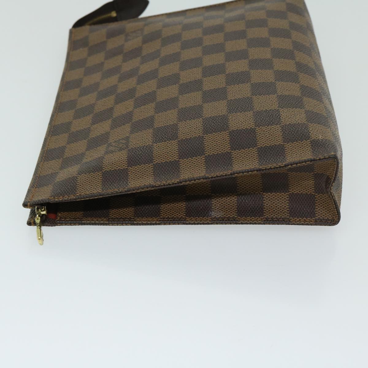 LOUIS VUITTON Damier Ebene Poche Toilette 26 Pouch N47543 LV Auth 66979