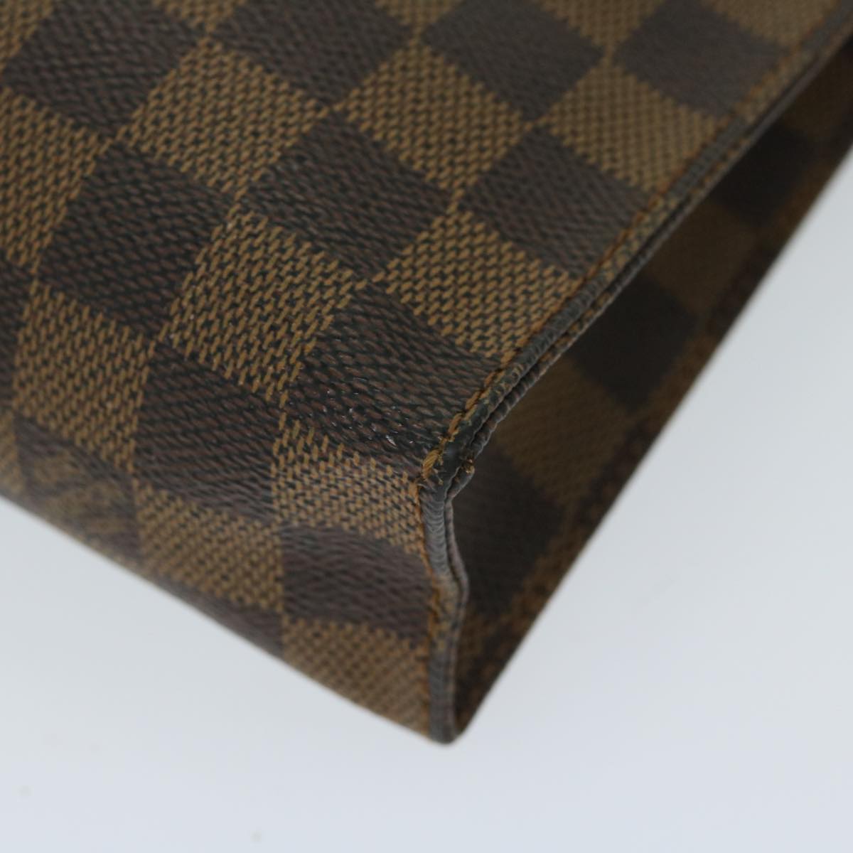 LOUIS VUITTON Damier Ebene Poche Toilette 26 Pouch N47543 LV Auth 66979