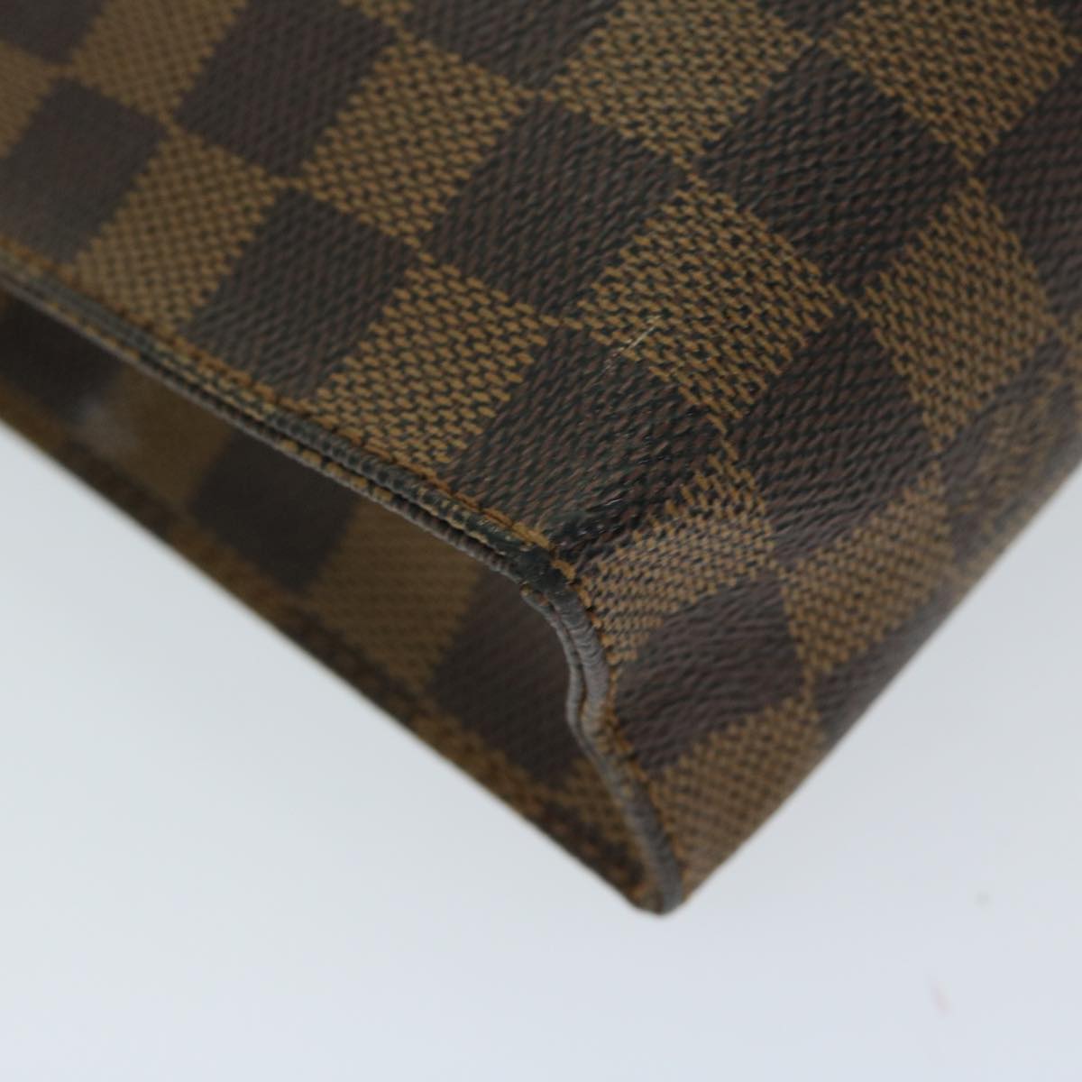 LOUIS VUITTON Damier Ebene Poche Toilette 26 Pouch N47543 LV Auth 66979