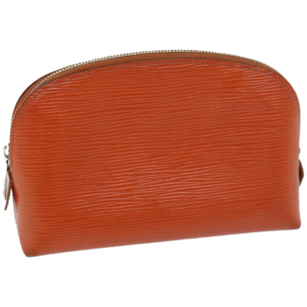 LOUIS VUITTON Epi Pochette Cosmetic Pouch Orange Pimon M40642 LV Auth 66990