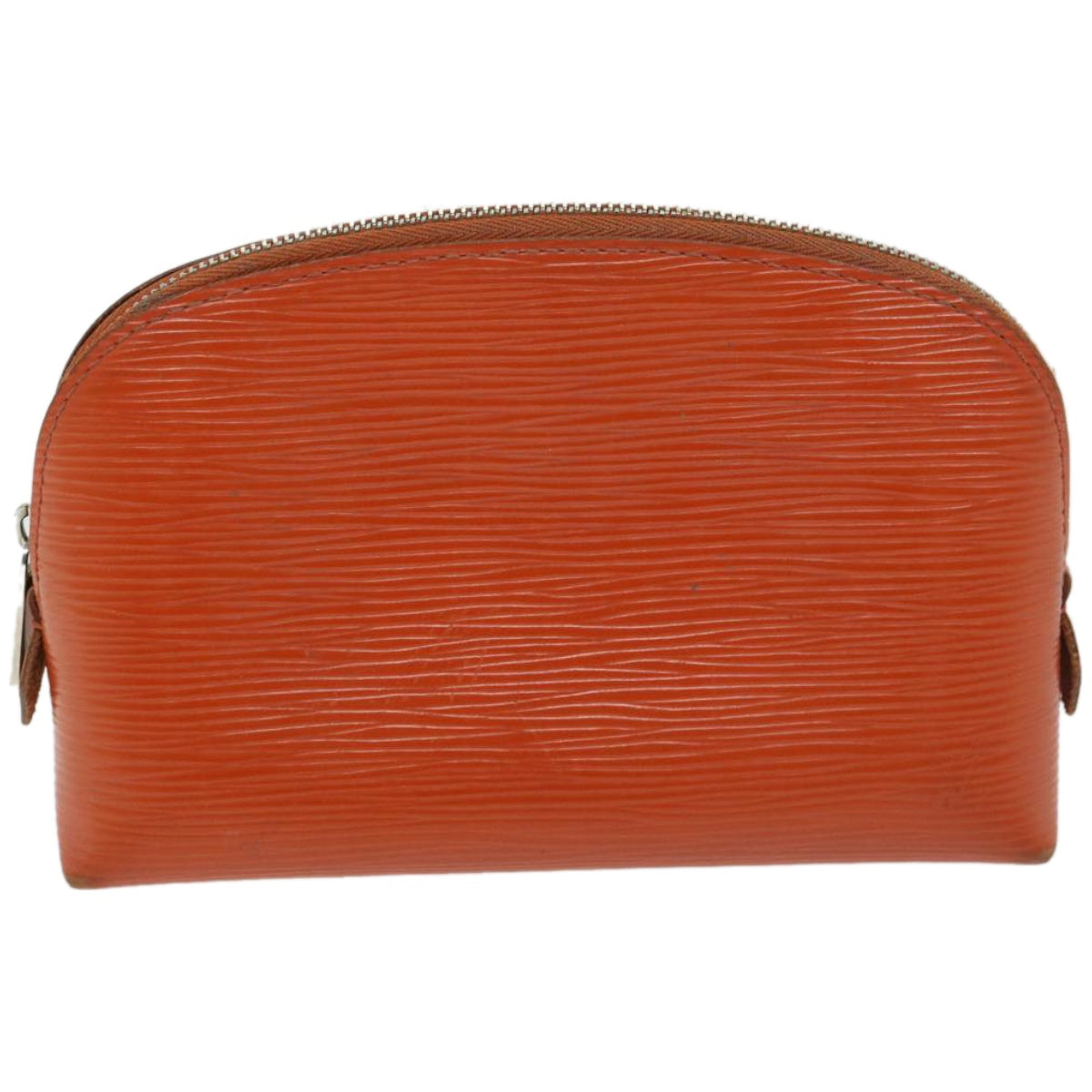 LOUIS VUITTON Epi Pochette Cosmetic Pouch Orange Pimon M40642 LV Auth 66990