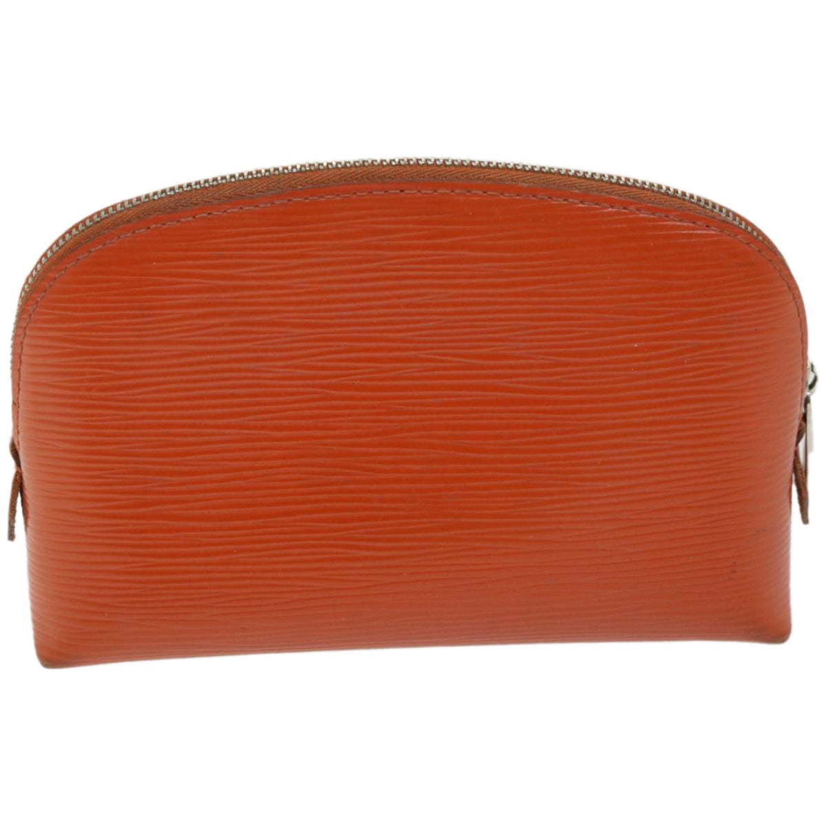 LOUIS VUITTON Epi Pochette Cosmetic Pouch Orange Pimon M40642 LV Auth 66990