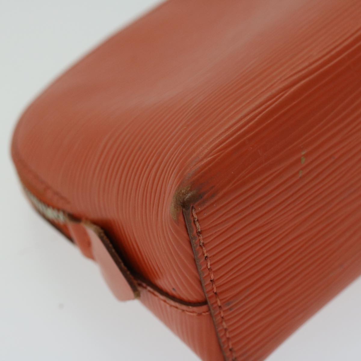 LOUIS VUITTON Epi Pochette Cosmetic Pouch Orange Pimon M40642 LV Auth 66990