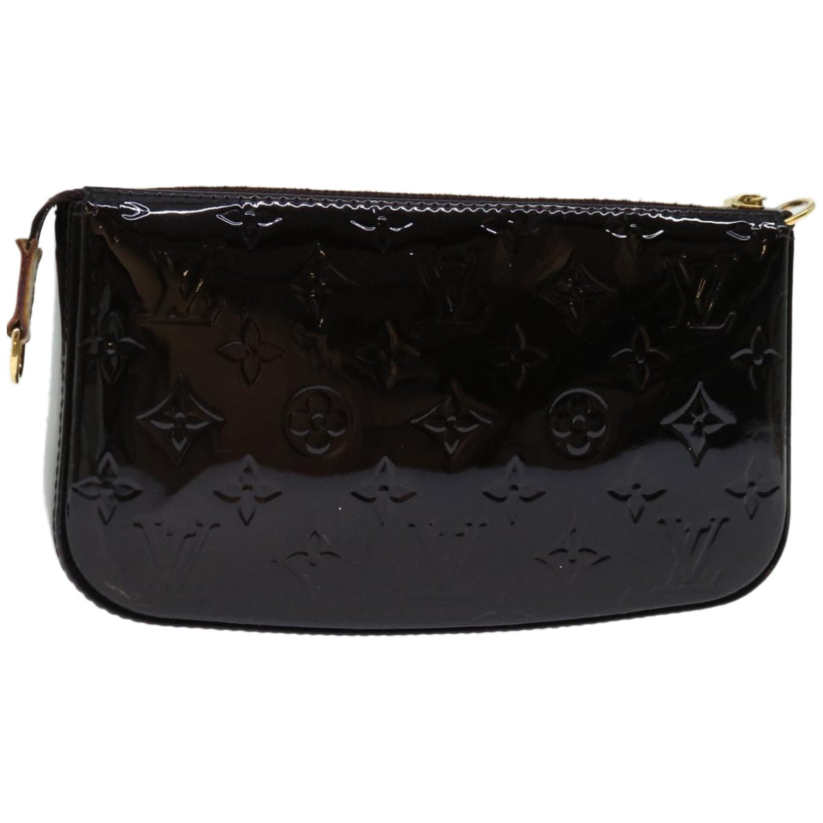 LOUIS VUITTON Monogram Vernis Pochette Accessoires Amarante M91576 LV Auth 66992