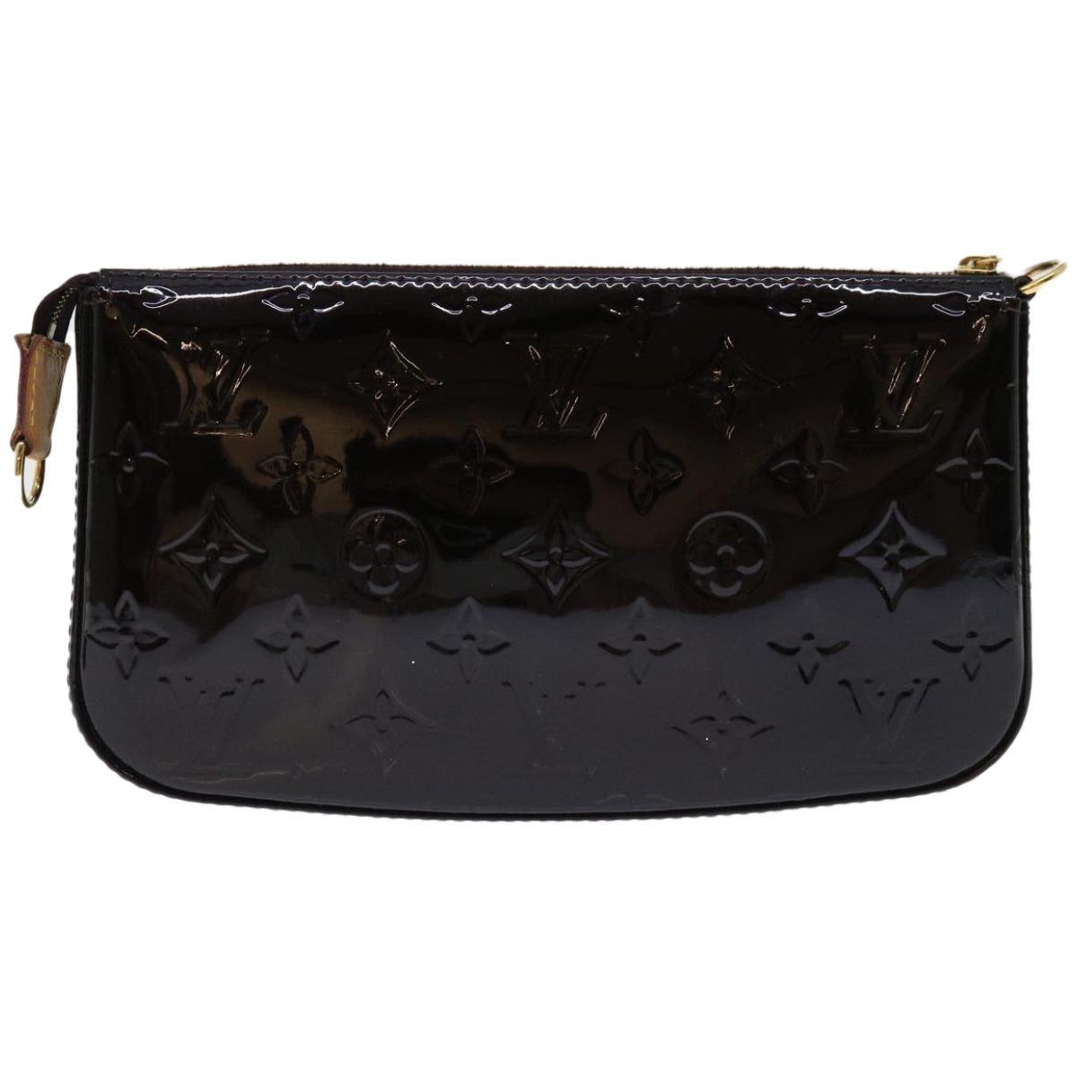 LOUIS VUITTON Monogram Vernis Pochette Accessoires Amarante M91576 LV Auth 66992