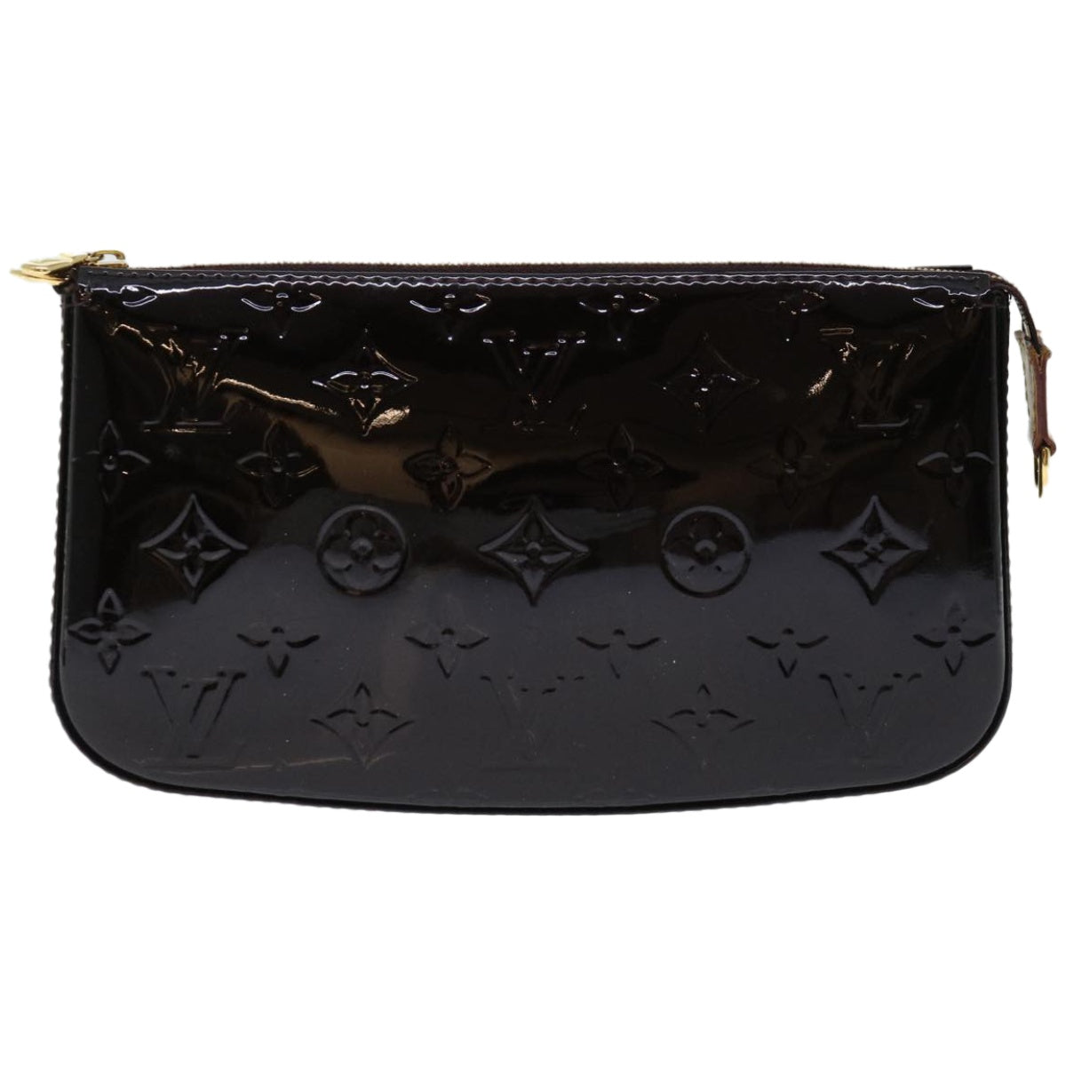 LOUIS VUITTON Monogram Vernis Pochette Accessoires Amarante M91576 LV Auth 66992