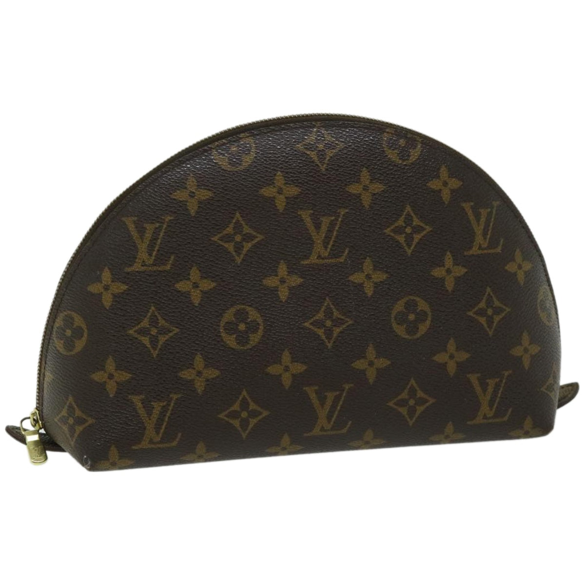 LOUIS VUITTON Monogram Trousse Demi Ronde Cosmetic Pouch M47520 LV Auth 66996