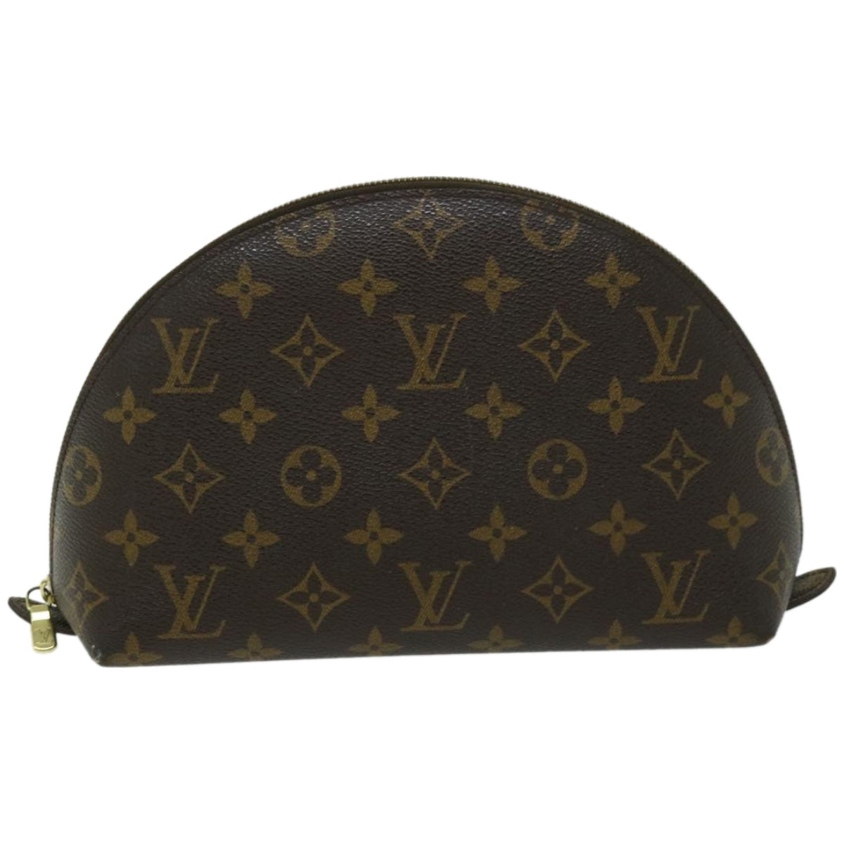 LOUIS VUITTON Monogram Trousse Demi Ronde Cosmetic Pouch M47520 LV Auth 66996