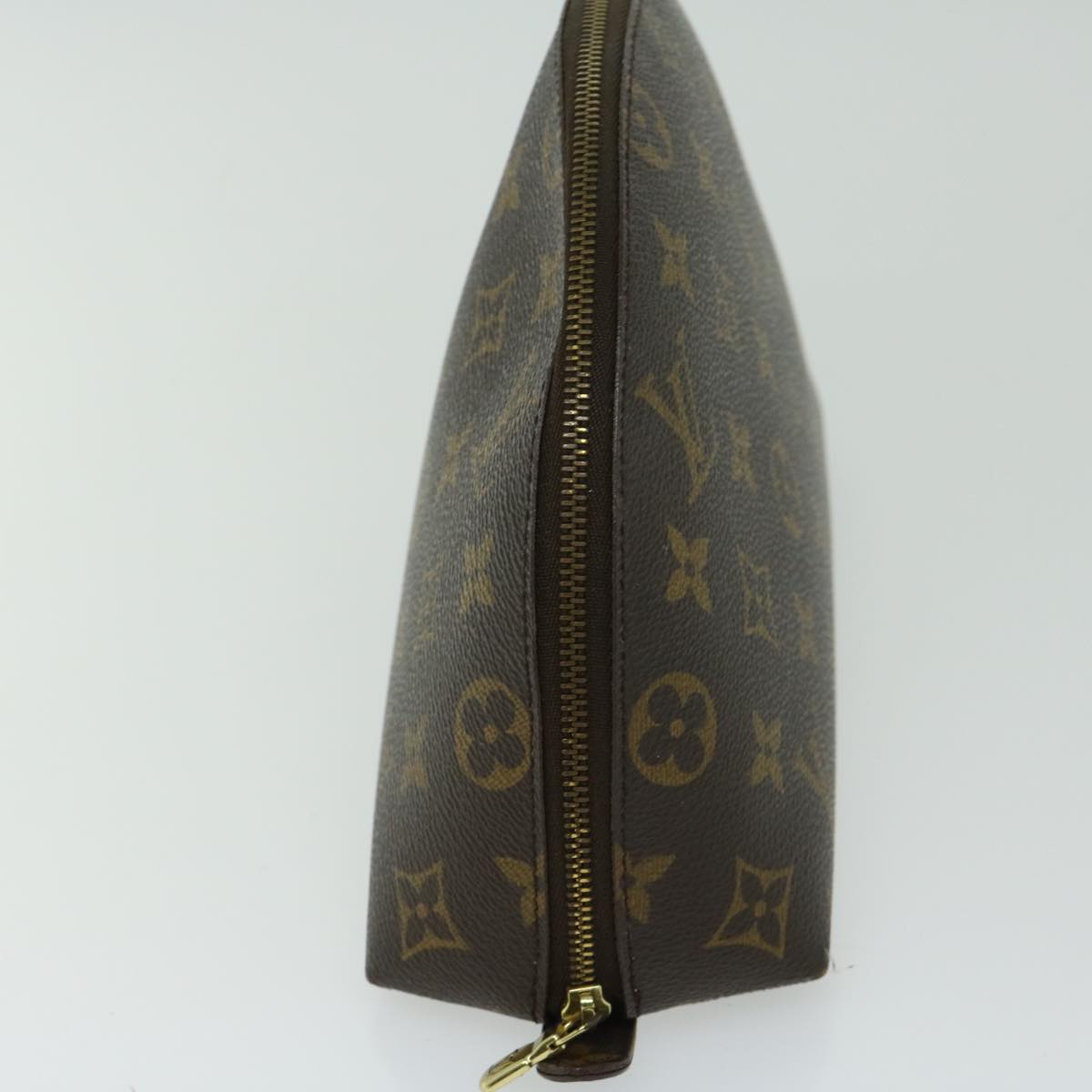 LOUIS VUITTON Monogram Trousse Demi Ronde Cosmetic Pouch M47520 LV Auth 66996