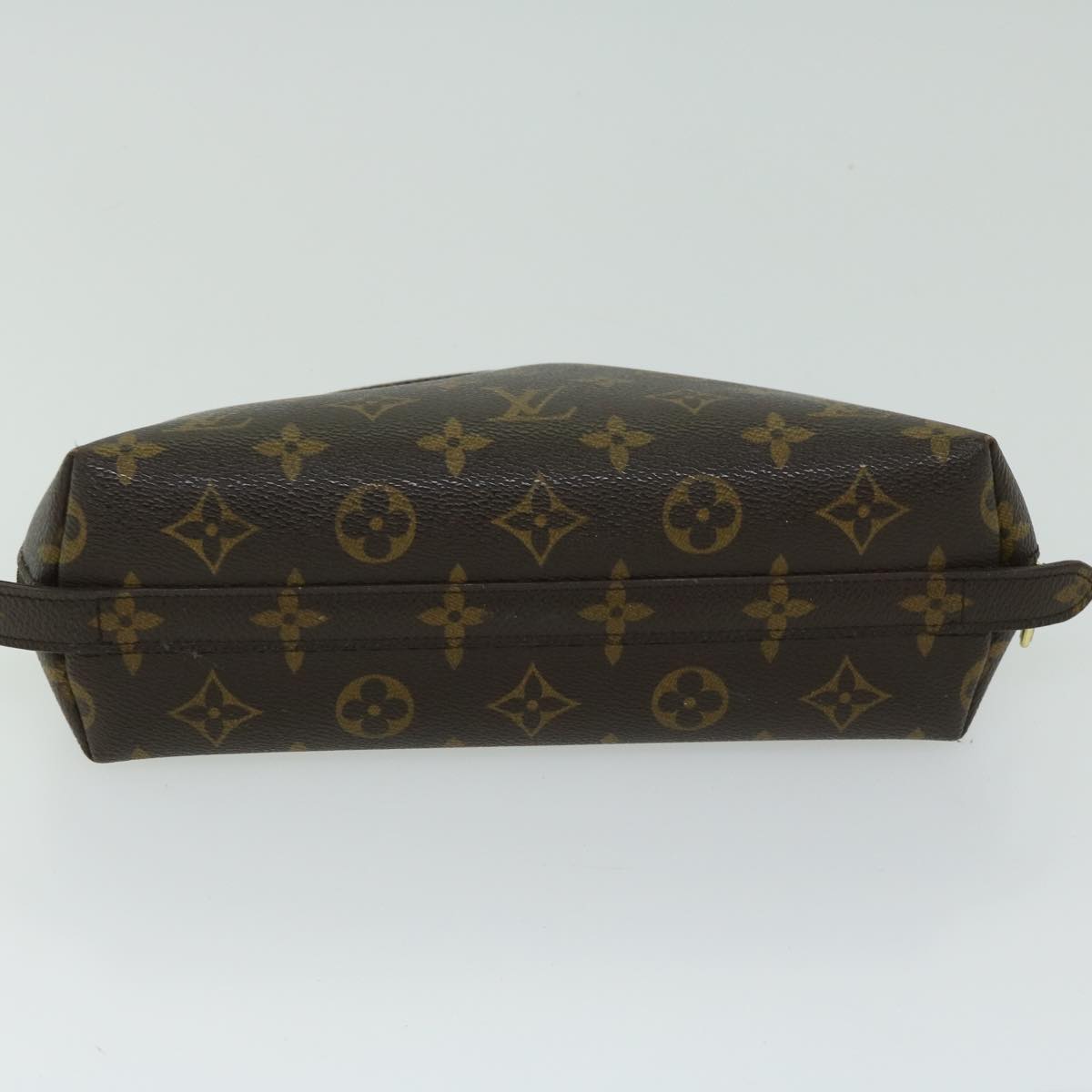 LOUIS VUITTON Monogram Trousse Demi Ronde Cosmetic Pouch M47520 LV Auth 66996