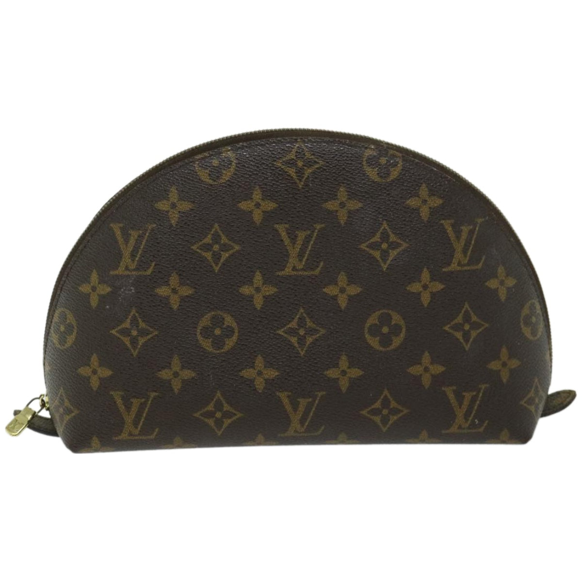 LOUIS VUITTON Monogram Trousse Demi Ronde Cosmetic Pouch M47520 LV Auth 66997